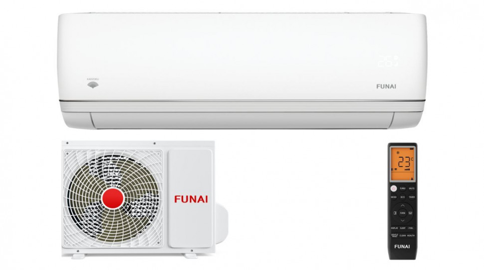 Сплит-система 09 Funai KADZOKU RAC-KD25HP.D02 (28м2 / шум 22-38дБ / Wi-Fi(опция) / A / 3года)